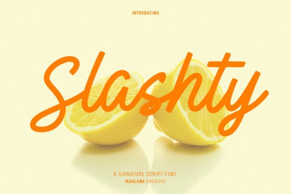 Slashty: A Modern Script Font for Crafters